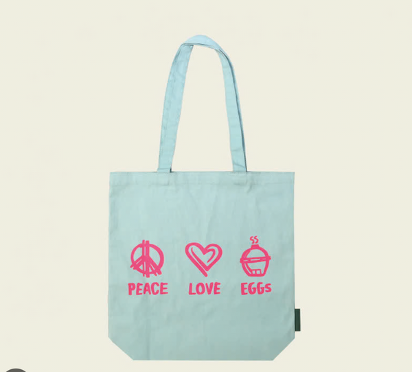 Big Green Egg Einkaufstasche - Peace Love Eggs