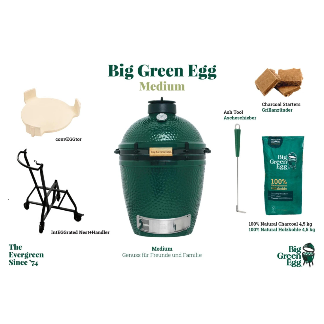 Big Green Egg Medium Starter-Paket mit IntEGGrated Nest Bundle